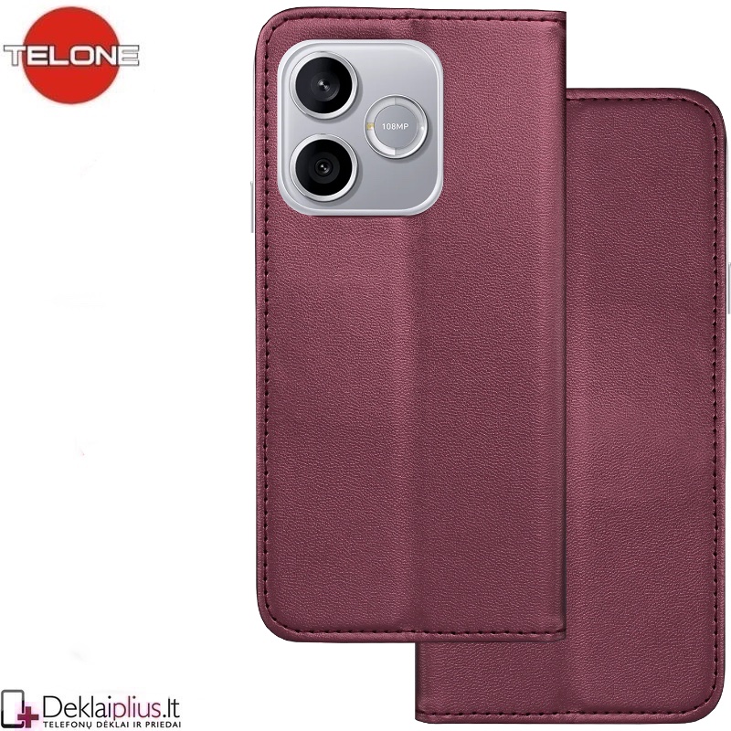 Telone atverčiamas dėklas - bordo spalvos (Huawei Honor 600 Lite) Telone atverčiamas dėklas - bordo spalvos (Huawei Honor 600 Lite)